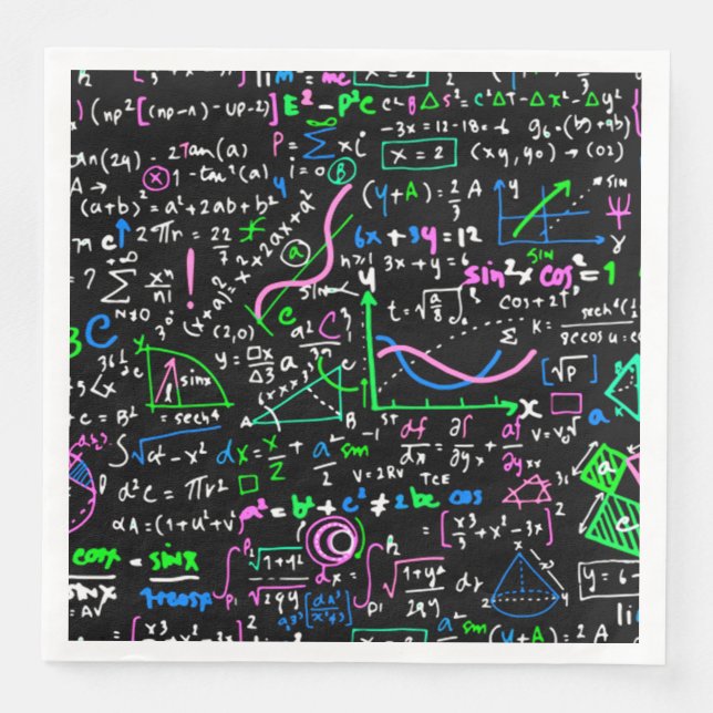 Mathematik-Bildung Serviette (Vorderseite)