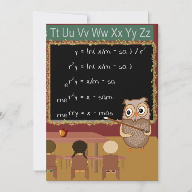 Mathematik Christmas Wish Einladung (Vorderseite)