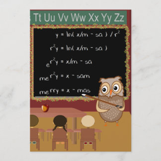 Mathematik Christmas Wish Einladung