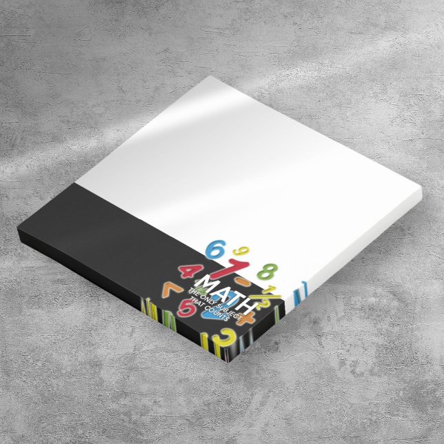 Mathematik das einzige Thema, das lustige Zitate z Post-it Klebezettel (Math The Only Subject That Counts Funny Quote Post-it Notes)