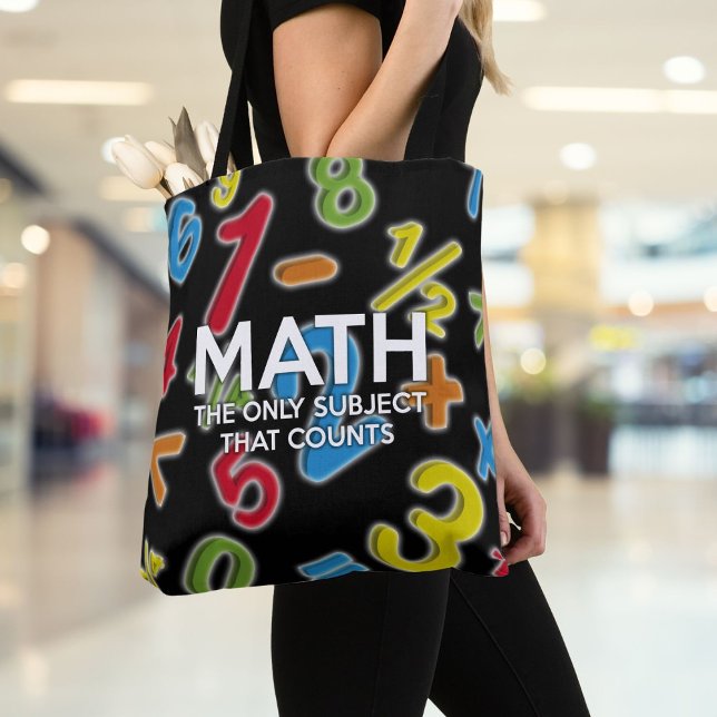 Mathematik das einzige Thema, das Spaß Zitat zählt (Math The Only Subject That Counts Fun Quote Tote Bag)
