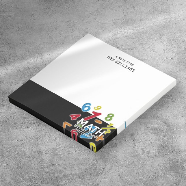 Mathematik das einzige Thema, das Spaß Zitat zählt Post-it Klebezettel (Math The Only Subject That Counts Fun Quote Post-it Notes)