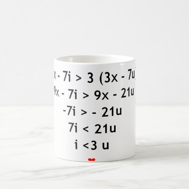 Mathematik der Liebe I!! Tasse (Mittel)