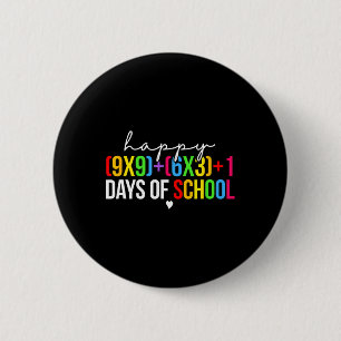 Mathematik Formel 100 Tage der Schule Funny Mathe  Button