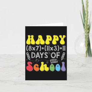 Mathematik Formel 100 Tage der Schule Funny Mathe Karte
