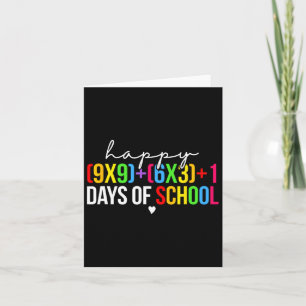 Mathematik Formel 100 Tage der Schule Funny Mathe Karte