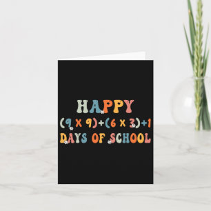 Mathematik Formel 100 Tage der Schule Funny Mathe Karte