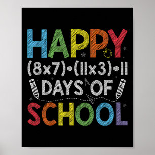 Mathematik Formel 100 Tage der Schule Funny Mathe Poster