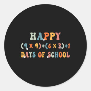 Mathematik Formel 100 Tage der Schule Funny Mathe  Runder Aufkleber