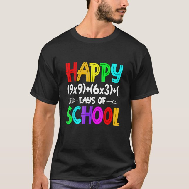 Mathematik Formel 100 Tage Shirt Mathematik Lehrer (Vorderseite)