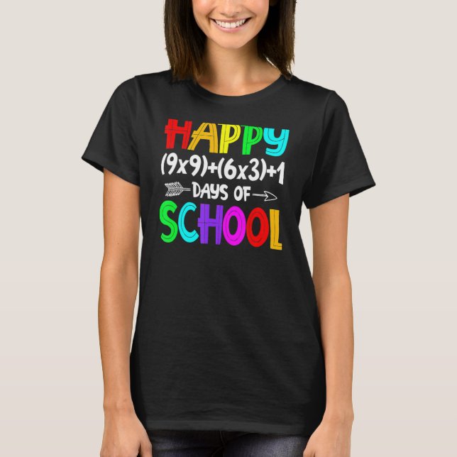 Mathematik Formel 100 Tage Shirt Mathematik Lehrer (Vorderseite)