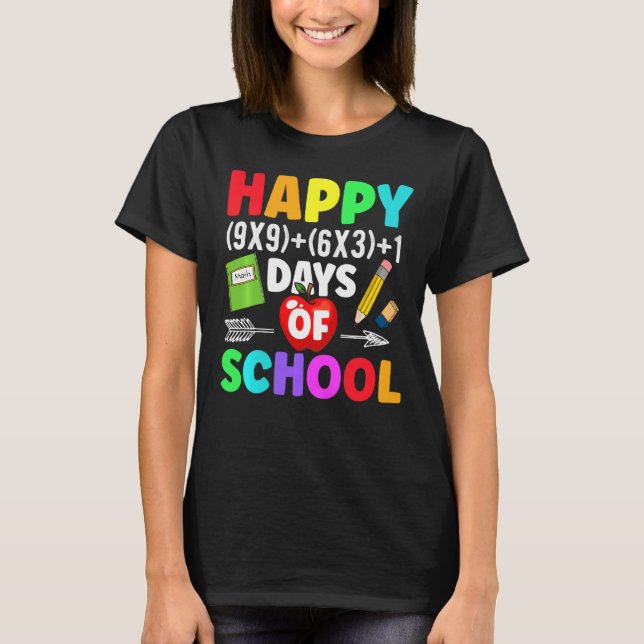 Mathematik Formel 100 Tage Shirt Mathematik Lehrer (Vorderseite)