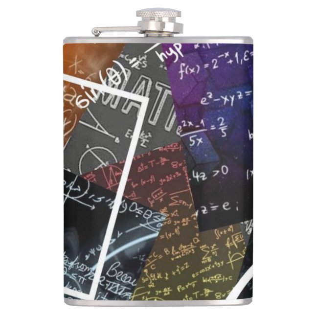 Mathematik Formel Vinyl Flask Flachmann (Vorderseite)