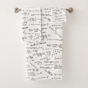 Mathematik Formeln und Zahlen Badezimmer Badhandtuch Set