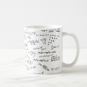 Mathematik Formeln und Zahlen Kaffeetasse