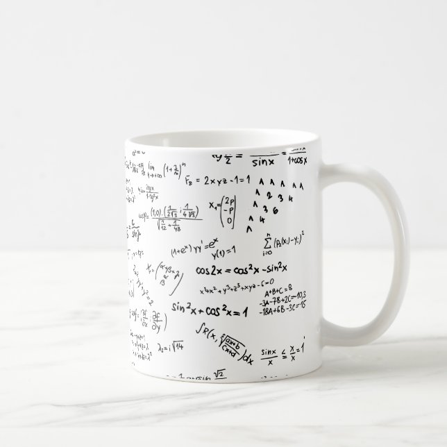 Mathematik Formeln und Zahlen Kaffeetasse (Rechts)