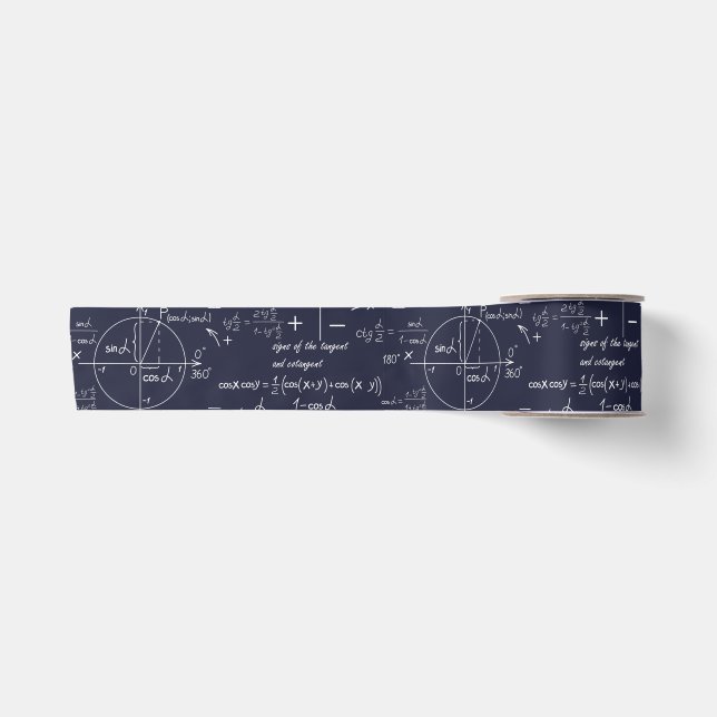 Mathematik Formeln zu dunkelblau Satinband (Vorderseite)