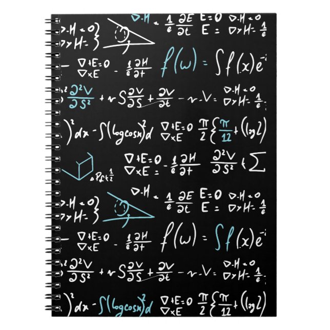 Mathematik formuliert Mathematik Physik Lehrer Notizblock (Vorderseite)