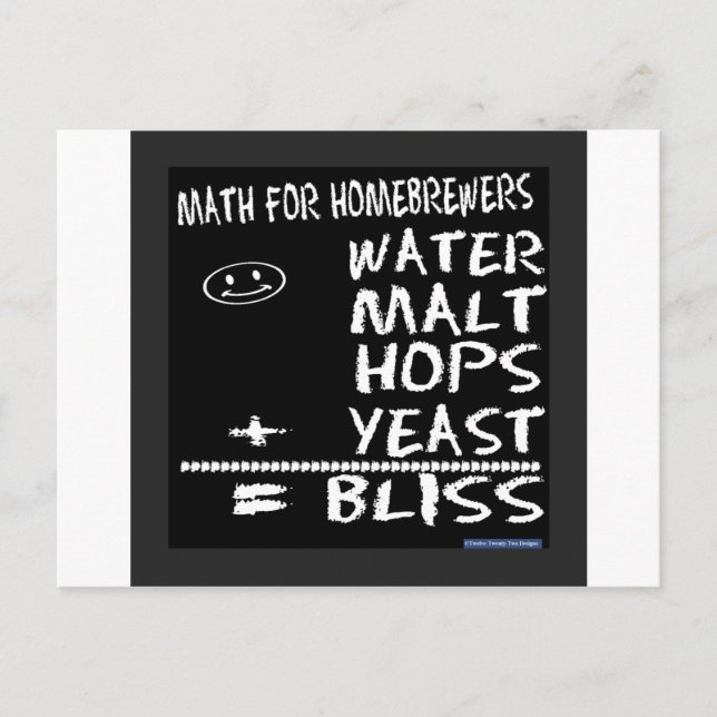 Mathematik für Homebrewers Postkarte (Vorderseite)