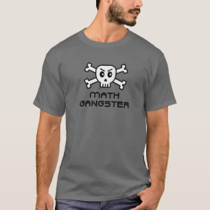 Mathematik Gangster Skull and Cross Bone Word Desi T-Shirt