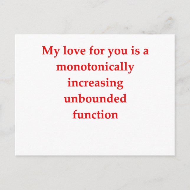 Mathematik-Geek-Liebe Postkarte (Vorderseite)