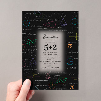 Mathematik gleicht mathematische Formeln zum Gebur Acryleinladungen