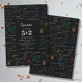 Mathematik gleicht mathematische Formeln zum Gebur Einladung