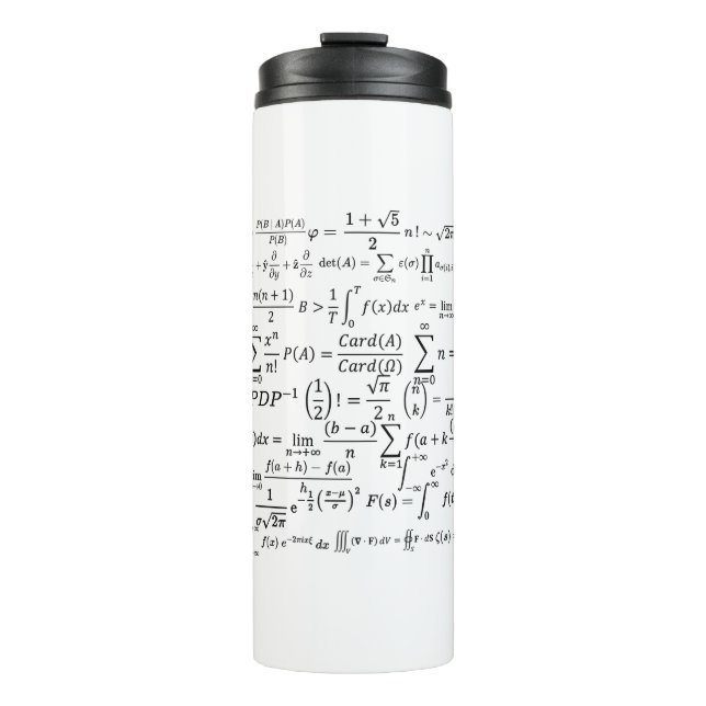 Mathematik-Gleichungen und Formeln Thermosbecher (Vorderseite)