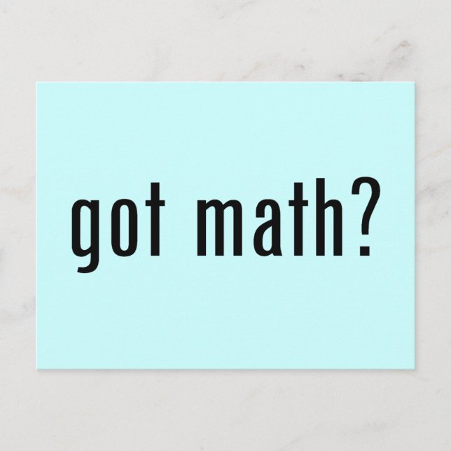 Mathematik got? postkarte (Vorderseite)