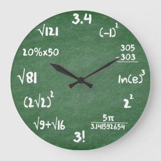Mathematik Green Slate Mathematik Wall Clock Große Wanduhr