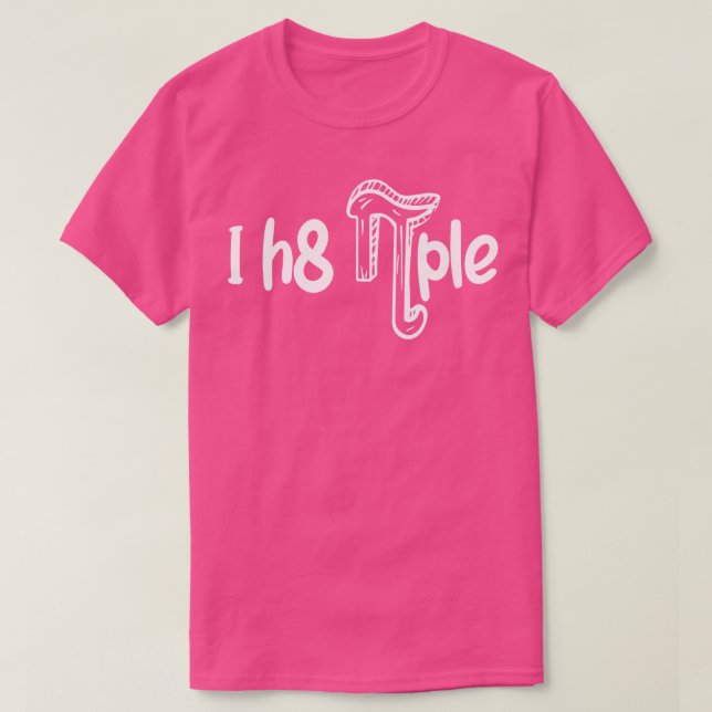 Mathematik Ich hasse Menschen T-Shirt (Design vorne)