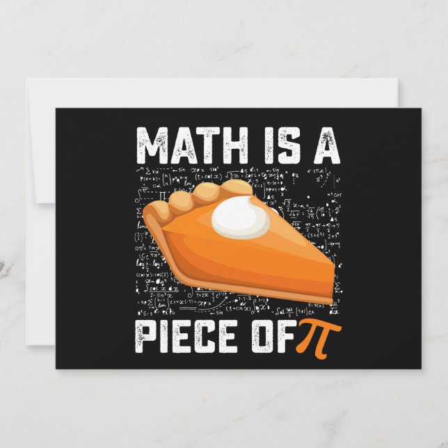 Mathematik ist ein Stück Pi-Day-Pie-Mathematik Einladung (Vorderseite)