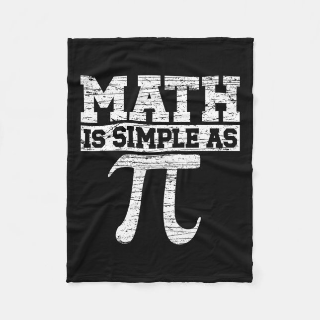 Mathematik ist einfach als Pi Mathe Lehrer Happy P Fleecedecke (Vorderseite)