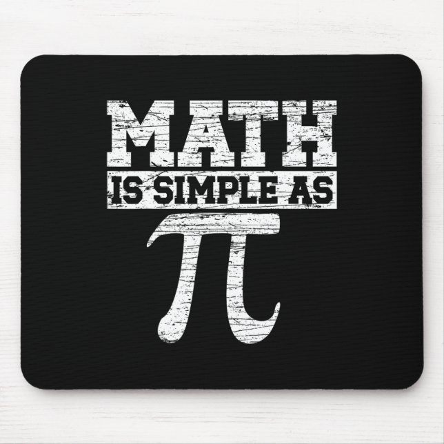 Mathematik ist einfach als Pi Mathe Lehrer Happy P Mousepad (Vorne)
