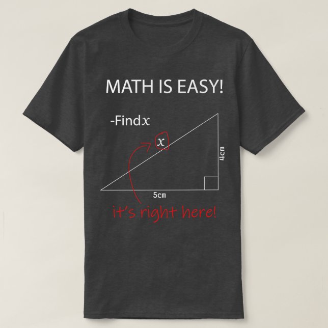 Mathematik ist einfach Mathematik ist Spaß Mathema T-Shirt (Design vorne)