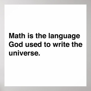 Mathematik ist Göttliche Sprache Poster
