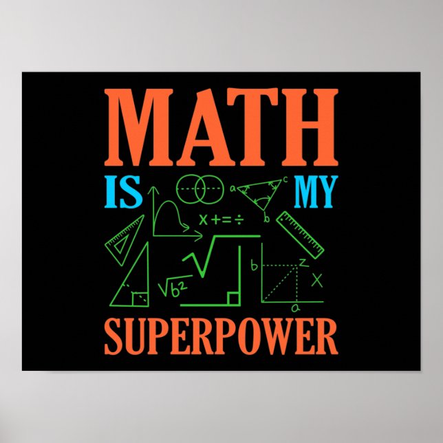 Mathematik ist Mathematiklehrer Poster (Vorne)