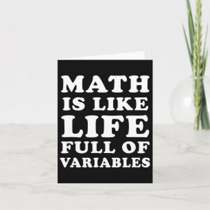 Mathematik ist wie Leben lustige Mathematik Lehrer Karte