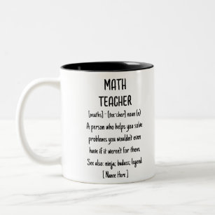 Mathematik Lehrer definiert Funny Custom Gift Zweifarbige Tasse