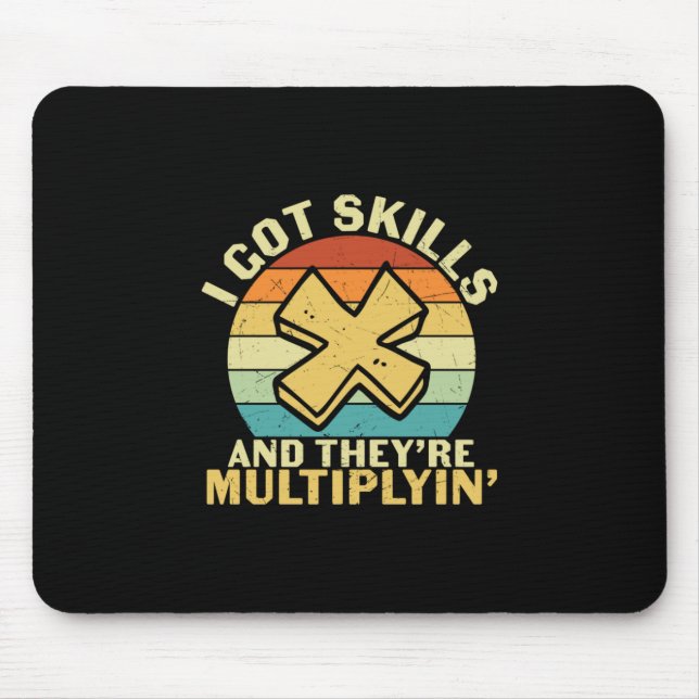 Mathematik Lehrer Ich Got Fähigkeiten Mousepad (Vorne)