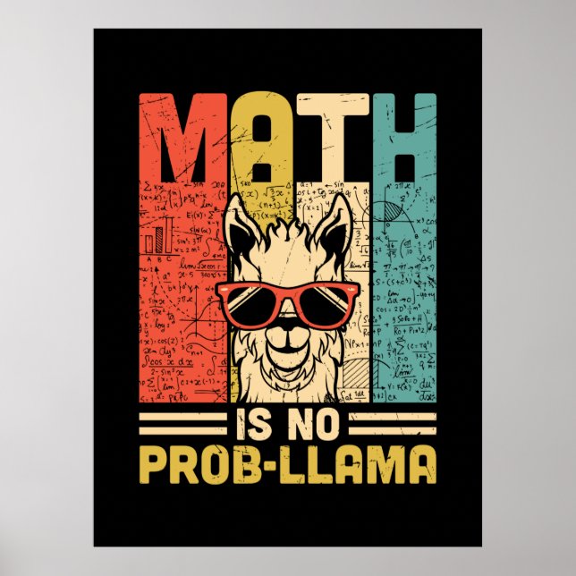 Mathematik Lehrer Mathe ist kein Problem Poster (Vorne)