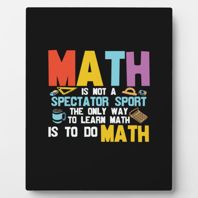 Mathematik Lehrer Mathe ist kein Spektakel Sport Fotoplatte (Vorderseite)