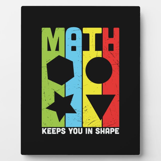 Mathematik Lehrer Mathematik Behalte Sie in Form Fotoplatte (Vorderseite)