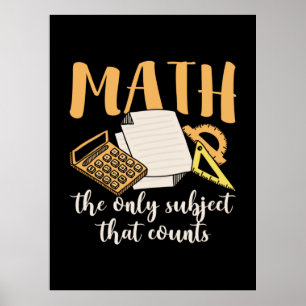 Mathematik Lehrer Mathematik das einzige Thema Poster