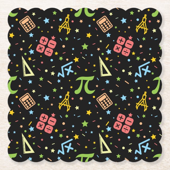 Mathematik Lehrer - Mathematik Data Geek Symbole Untersetzer (Vorderseite)