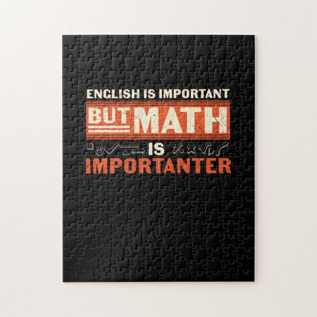 Mathematik Lehrer Mathematik ist wichtig Puzzle (Vertikal)