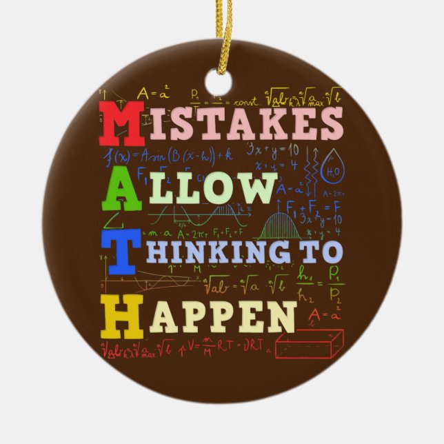 Mathematik Lehrer Mathematik Keramik Ornament (Vorne)