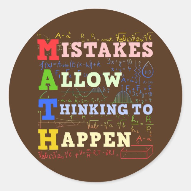 Mathematik Lehrer Mathematik Runder Aufkleber (Vorderseite)