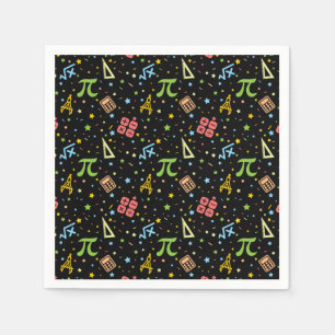 Mathematik Lehrer - Muster der mathematischen Symb Serviette