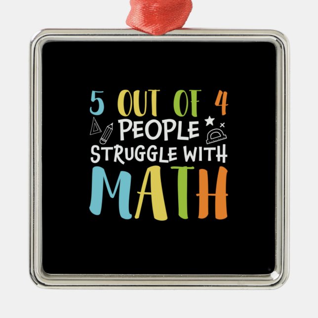 Mathematik Lehrerkampf mit Mathematik Ornament Aus Metall (Vorne)